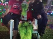 Beautification Committee Member Anna Galloway, The Grinch, Chief Deputy Kristen New
