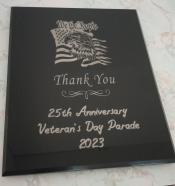 Plaque dedicated to Village of Jones Creek 