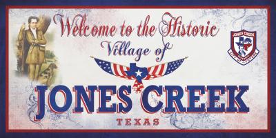 Welcome Sign to Jones Creek