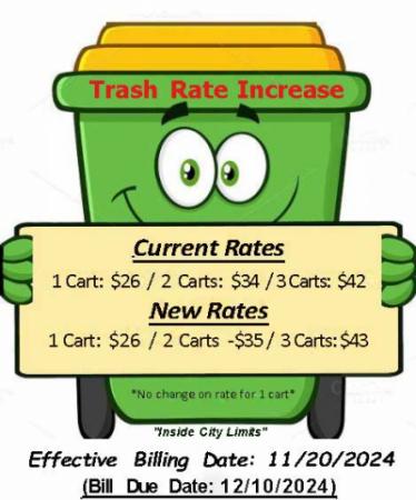 trash rate increase
