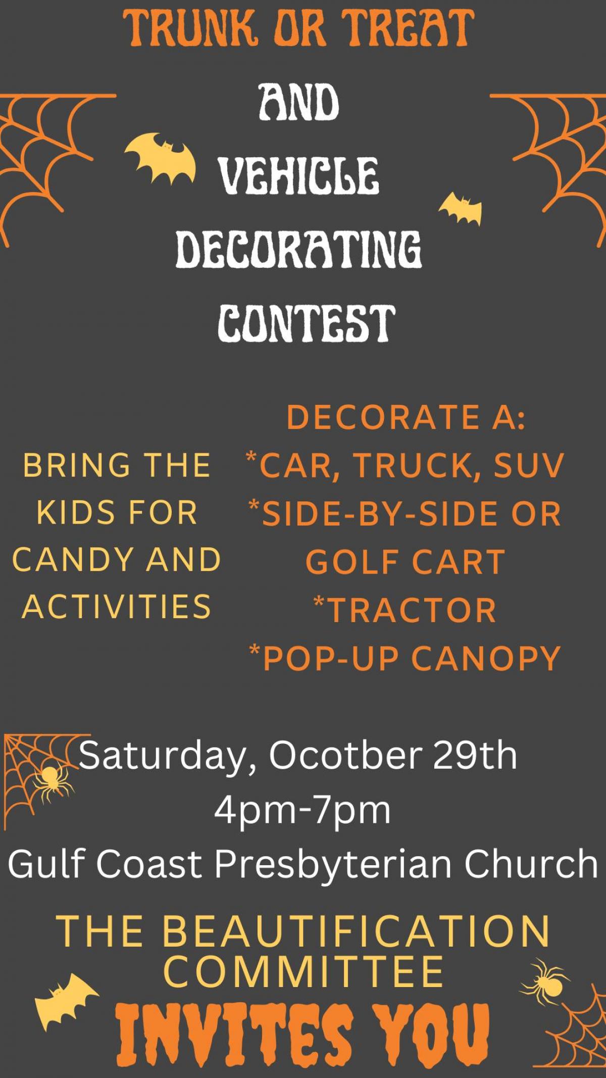 Village of Jones Creek Trunk or Treat & Vehicle Decorating Contest