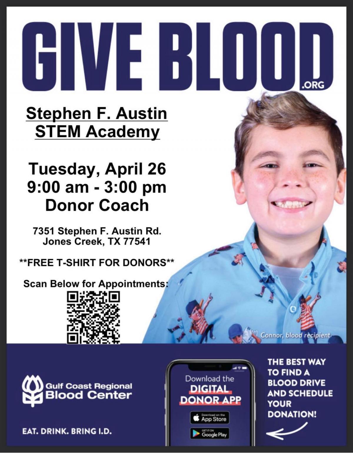 Give Blood Flyer-Jones Creek 