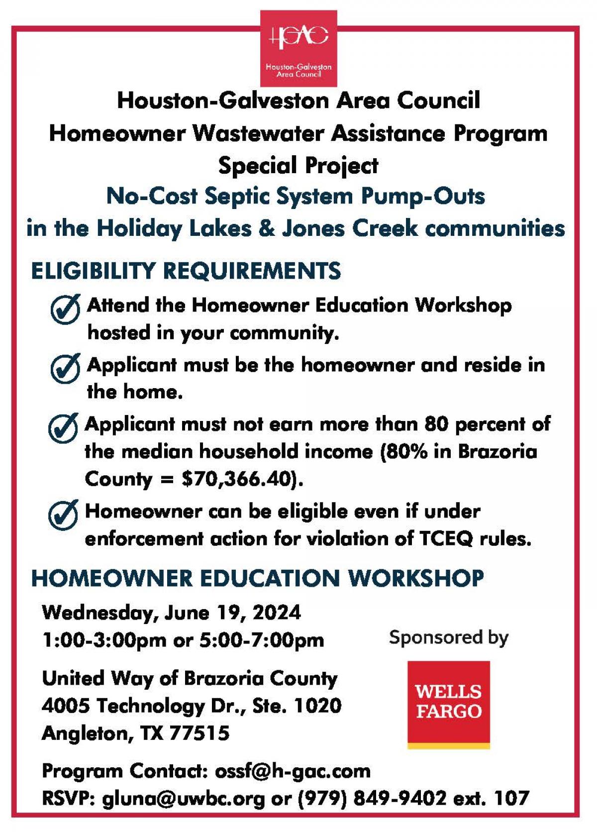 Homeowner Wastewater Assistance Program